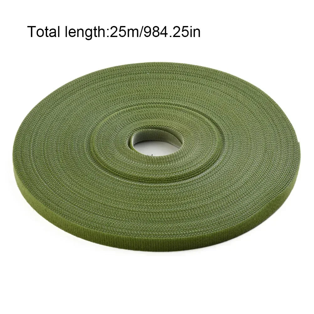 Nylon Ties Tape 25M Garden Plant Bandage For Plant Shape Support Hook Loop-Velcro Tie Resealable Cable Tie Gardening Accessories