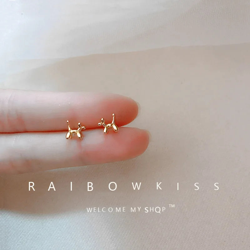 Metal Gold Color Multiple Styles Small Stud Earrings for Women Korean Jewelry Fashion Daily Wear Teen Earrings Jewelry Gift