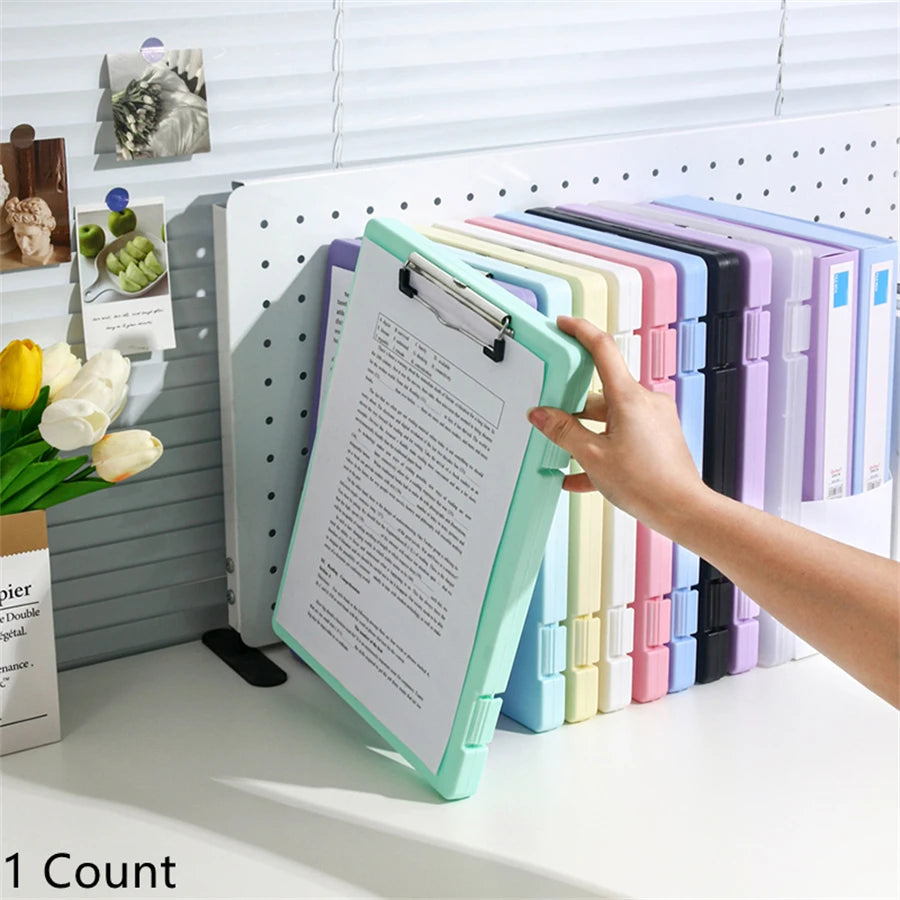 A4 Multi-functional File Folder Desktop Test Paper Organizer Office Document Board Folder Storage Box Writing Board, Office