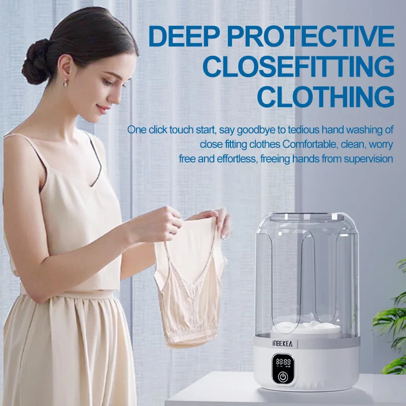 1.5L Wireless washing machine portable underwear cleaner Socks Washing Machine Dehydratable Laundry Bucket