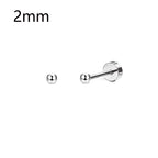 1-6 Pairs 18G Stainless Steel Small Tiny Cubic Zirconia Ball Screw Back Cartilage Helix Piercing Stud Earrings for Women Men