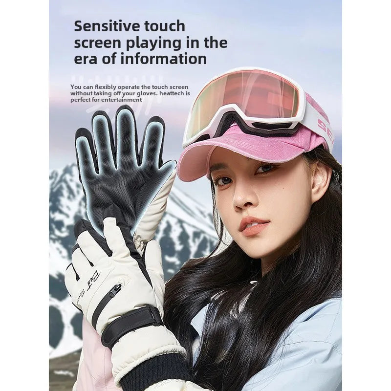 Winter Cycling Gloves Non Slip Touch Ski Gloves Snowboard Accessories Waterproof Pocket Warm Men's and Women's Gloves