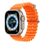 Ocean Strap for Apple Watch Ultra 2 Band 49mm 44mm 40mm 45mm 41mm 42mm 46mm 38mm Silicone Bracelet iWatch Series 10 9 SE 8 7 6 5