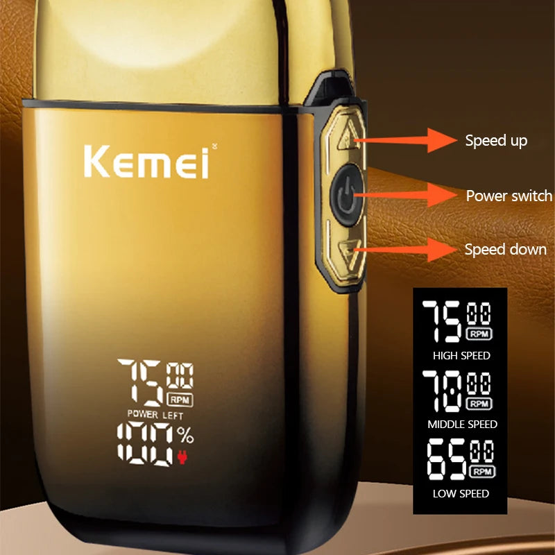 Kemei TX10 Electric Shaver Hair Rechargeable Beard Foil Razor For Men Bald Head Shaving for Men Machine