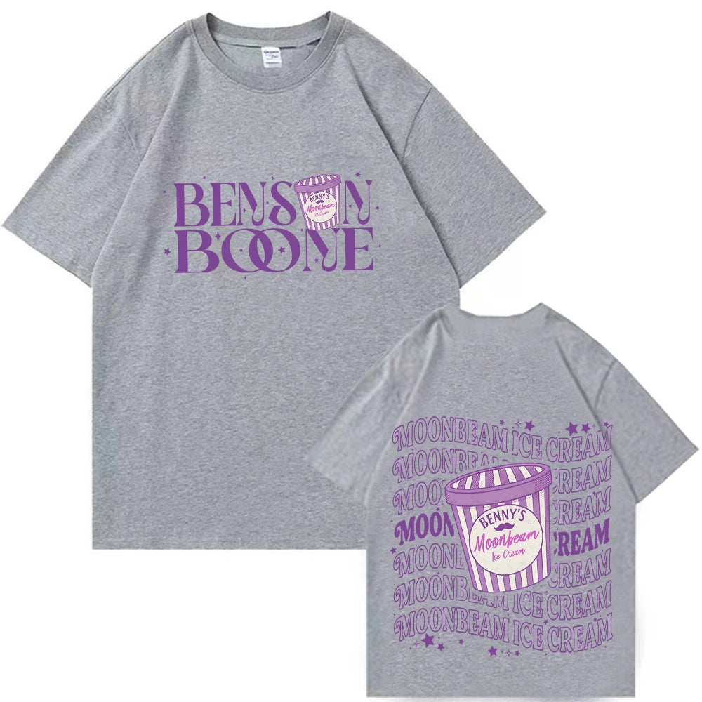 Benson Boone Moonbeam Ice Cream T-shirt Tour 2025 Merch Unisex Pullover Tops