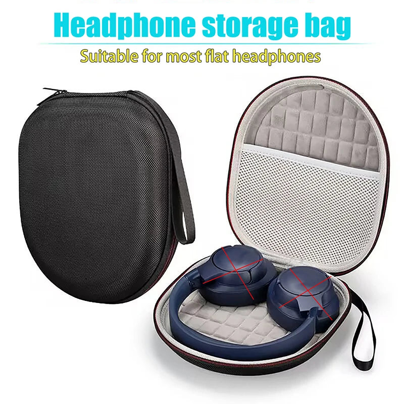 1 Piece For SoundPEATS Space/Edifier/JBL Wireless Bluetooth Noise Cancelling Headphones EVA Carrying Storage Case Cover