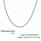 Cazador Stainless Steel Snake Chain Necklaces for Women Men Jewelry 2025 0.9mm 1.2mm 1.5mm 2mm Thickness Chains Birthday Gift
