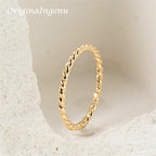 14K Gold Filled Braided Stacking Ring Handmade Minimalism Ring Dainty Women Jewelry Waterproof Jewelry Tarnish Resistant Ring