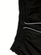 Men's tight fitting sports shorts, BULLPADEL printed sports pants, double-layer, quick drying, basketball, beach, muscle, fitnes