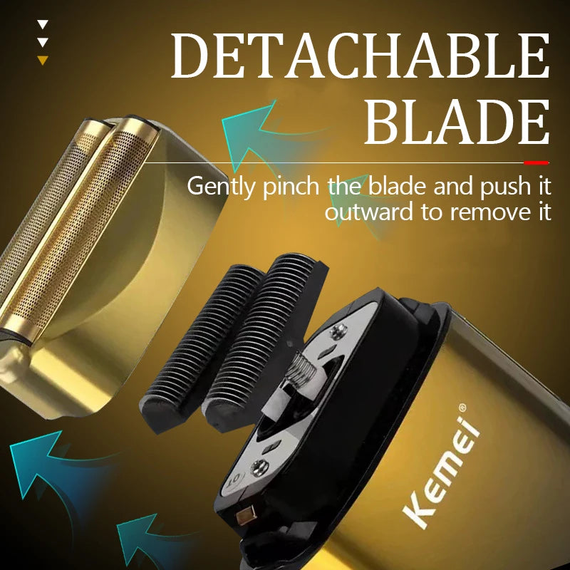 Kemei TX10 Electric Shaver Hair Rechargeable Beard Foil Razor For Men Bald Head Shaving for Men Machine