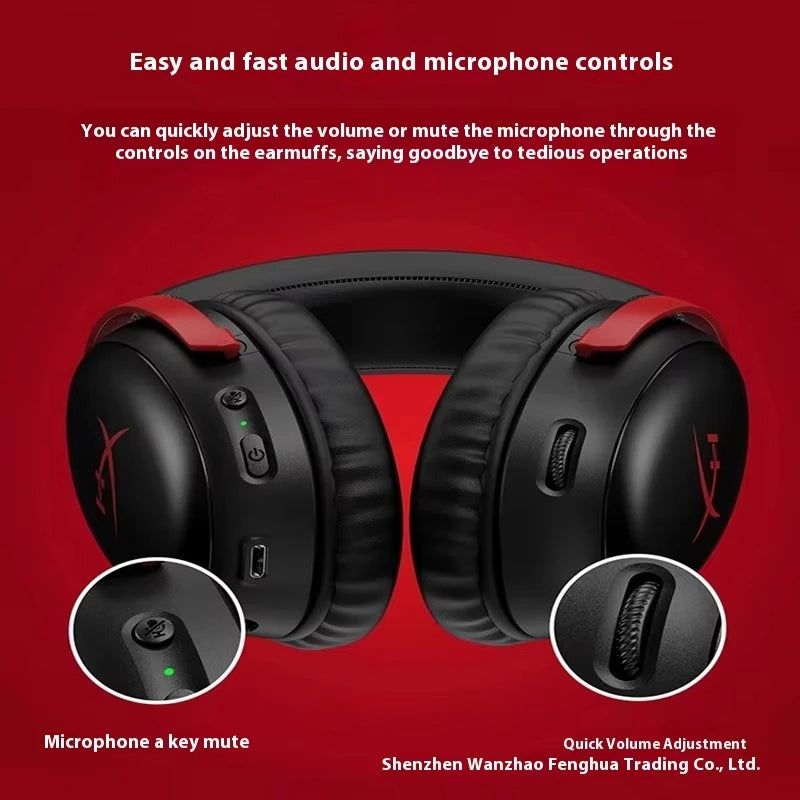 New ,HyperX Cloud III 3 Gaming Headset DTS Spatial Audio Signature Memory Foam Premium Leatherette 3.5mm USB Noise-Cancelling