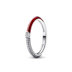 Hot Selling Original Rings Red Pink Heart Zircon Ring Size 6 7 8 9 Wedding Fashion High Jewelry Gifts for Women
