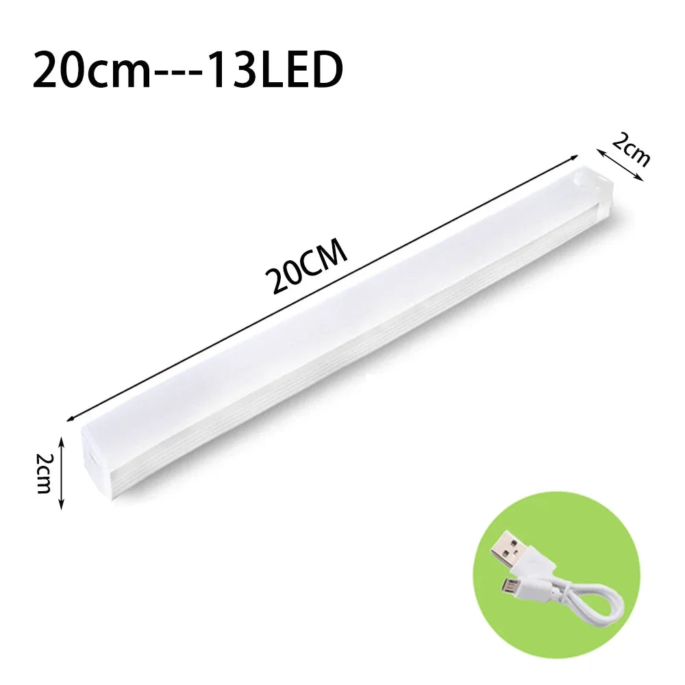 Motion Sensor Wireless LED Night Light TypeC Rechargeable Cabinet Wardrobe Lamp Backlight for Kitchen Staircase Bedroom Lighting