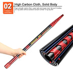 BAKAWA Folding Fishing Net Telescopic Landing Net 4m3.6M Carp Carbon Fiber Fly Tools Sea Hand Dip Net Landing Net Accessorie