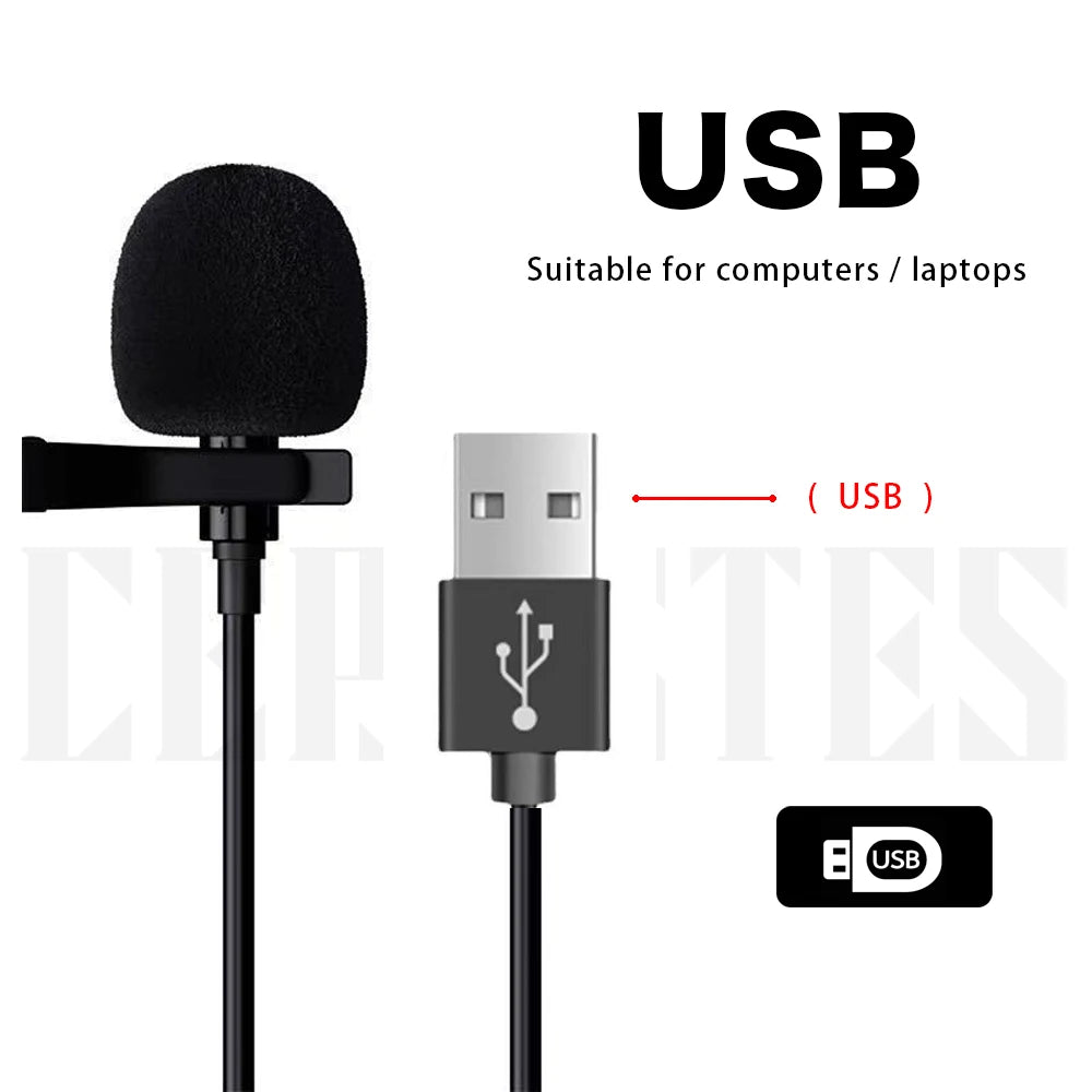 High Fidelity External Microphone Sport Camera Action Camera type-c Micro USB Connector Cable Length 1.5M