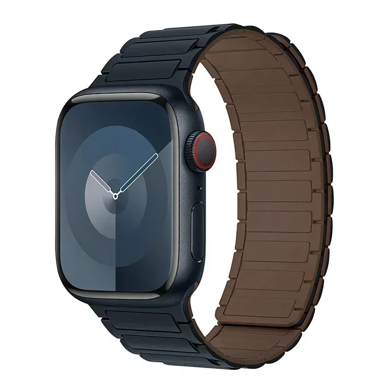 Magnetic Loop strap for Apple watch S10 46mm 42mm 40mm 41mm 45mm 44mm 49mm Silicone Strap for lWatch Series Ultra 2 9 8 7 6 5 4
