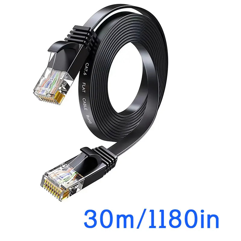 1/3/15/30m Ethernet Cable Cat6 Flat Cable Gigabit High Speed 1000Mbps Internet Cable RJ45 Shielded Network LAN Cord for PC  Xbox