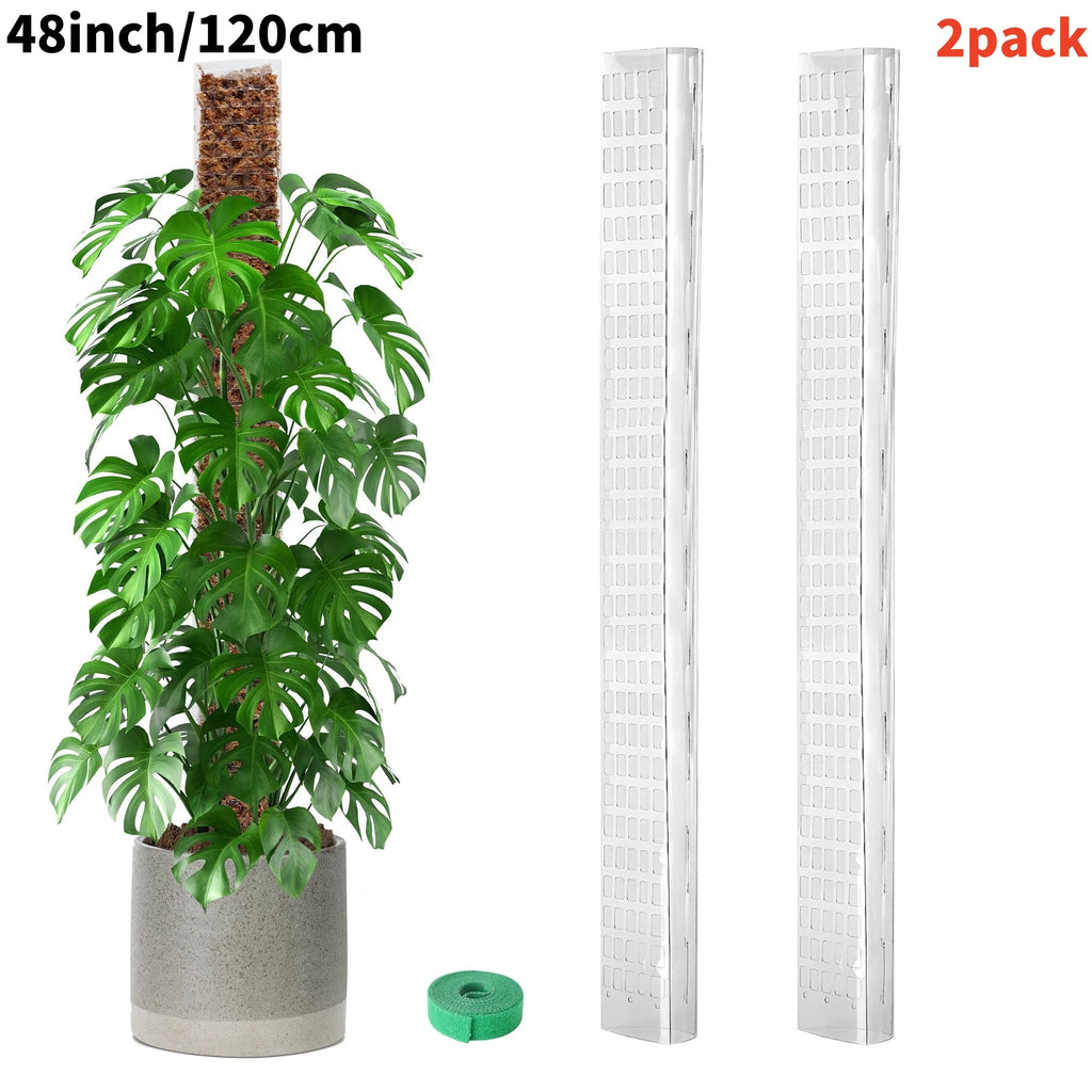 24/36/48Inch Climbing Plant Water Moss Column Indoor Plastic Moss Pole for Sphagnum Support Potted Plants Sticks Growth Garden