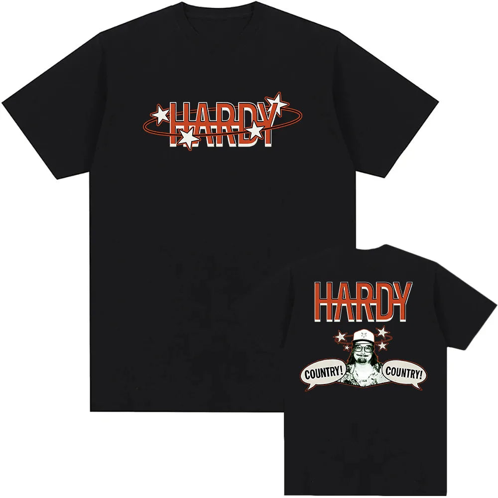 HARDY COUNTRY! COUNTRY! T-shirt Short Sleeve Fashion Male Tshirts 2025 NEW Album Graphic T Shirt Unisex Streetwear Grunge Tees