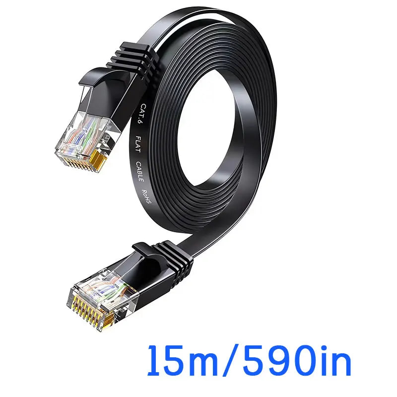 1/3/15/30m Ethernet Cable Cat6 Flat Cable Gigabit High Speed 1000Mbps Internet Cable RJ45 Shielded Network LAN Cord for PC  Xbox