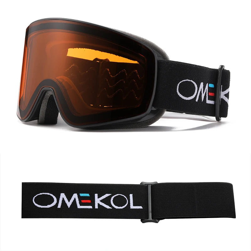 OMEKOL BRAND NEW Double Layers Anti-Fog Ski Goggles Snowmobile Eyewear Outdoor Sport Snow Snowboard Glasses