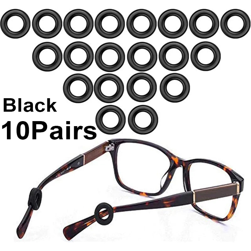 20pcs Anti-slip Silicone Ear Grip Glasses Eyeglasses Leg Ear Hook Stopper Bracket Fastener Accessories Temple Tip Eyewear Holder