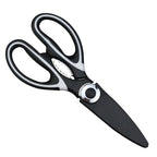 Scissors Stainless Steel Kitchen Household Bone Scissors Chicken Wings Fish Chopper Bottle Opener Clip Walnut Kitchen Tools