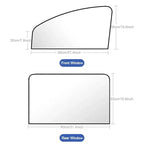 2Pcs Car Side Window Sun Shades with Magnet Privacy Curtains UV Reflection Anti-Glare Feature for Front And Back Windows
