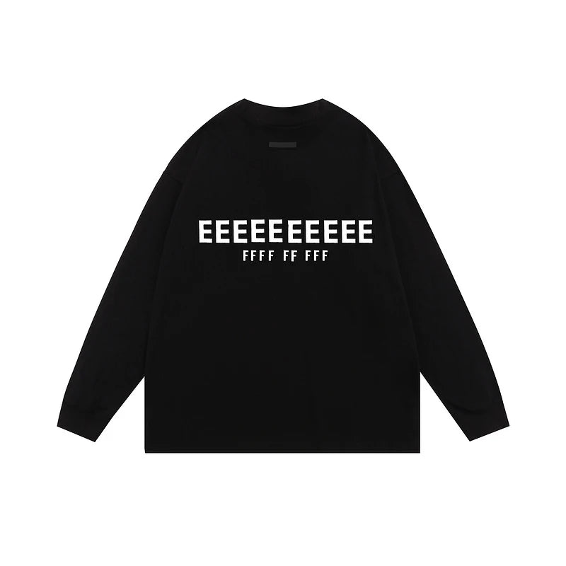 2025 Autumn T shirt Classic Brand Double Line Letter Print Long Sleeve T shirt Fashion Streetwear Cotton T shirt Crew Neck Tees