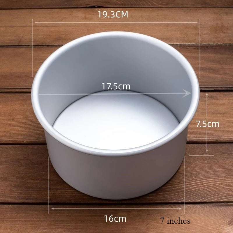 4/6/7/8 Inch Round Cake Pan Set With Removable Bottom Aluminum Alloy Chiffon Cake Mold Mould Set Round Cakes Tin Bakeware Tool