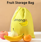 1/2/3/5Pcs Durable Yellow Banana Storage Bags Insulated Fruit Vegetable Fresh-keep Bundle Pocket Drawstring Banana Preserve Bag.