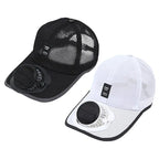 Breathable Sunhat with Solar Fan Outdoor Sun Protection Hat USB Rechargeable Fan Baseball Caps Summer Sunscreen Sunshade Hats