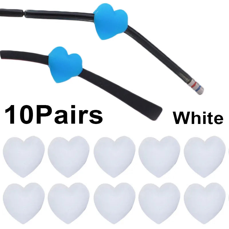 20pcs Anti-slip Silicone Ear Grip Glasses Eyeglasses Leg Ear Hook Stopper Bracket Fastener Accessories Temple Tip Eyewear Holder