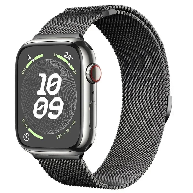 Milanese Strap For Apple Watch Band Ultra 2 49mm 44mm 40mm 45mm 41mm 38mm 44mm Bracelet F or iWatch Series 9 3 6 5 SE 7 8 Strap