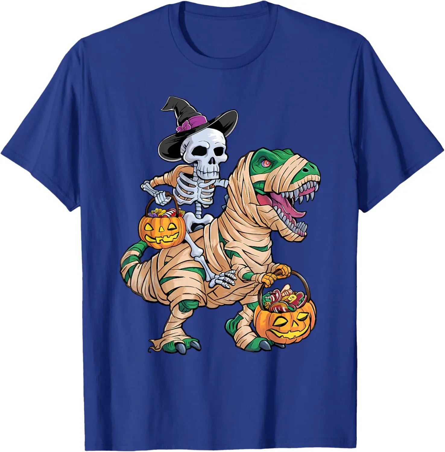 Skull Dinosaur Graphic Men's T-Shirt 3D Printed Halloween Style O-Neck Short Sleeve Tees Loose Breathable Quick Dry Male Clothes