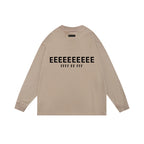 2025 Autumn T shirt Classic Brand Double Line Letter Print Long Sleeve T shirt Fashion Streetwear Cotton T shirt Crew Neck Tees