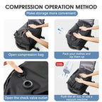 Vacuum Backpack Travel Bag for Men Large Capacity Backpack Business Laptop Backpack Women Men Expandable Backpack School Bag