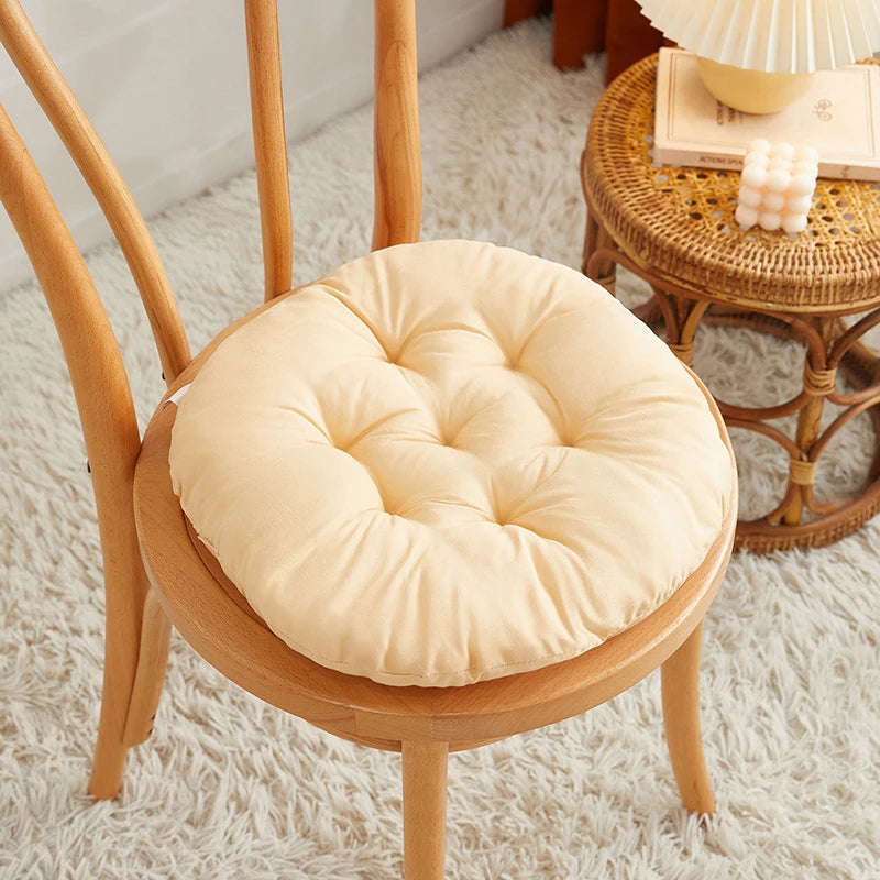 Office Chair Cushion Color Round Cushion Winter Warmth Cushion Household Dining Sofa Seat Pad Student Stool Butt Cushion