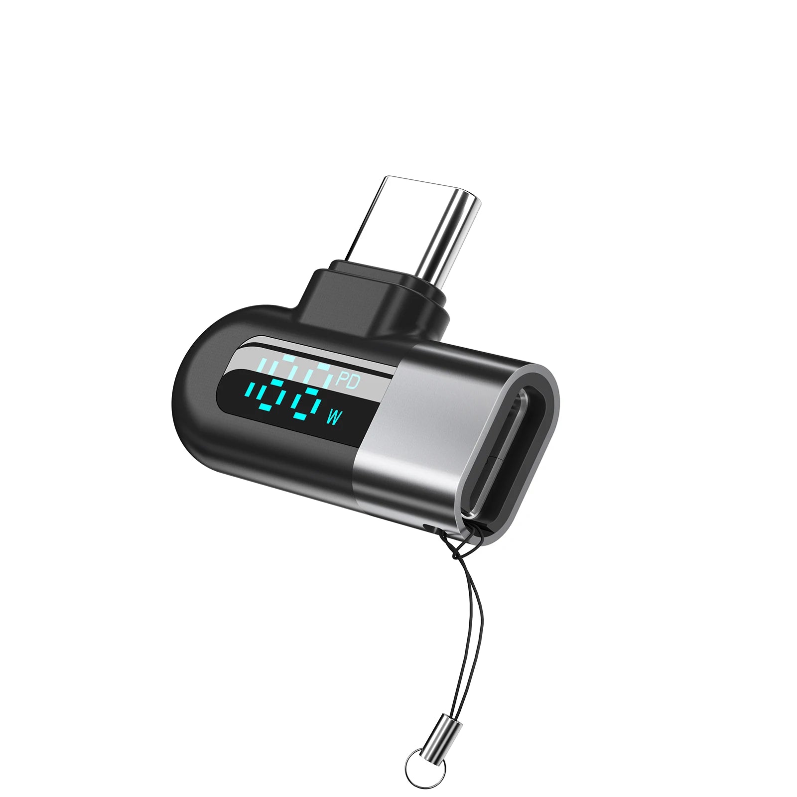 PD120W USB C Adapter OTG 90 Degree Elbow Diigital Display Type C To Type C Adapter for iPhone 16 15 Laptop Xiaomi Samsung