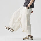 2025 Summer Wide Leg Pants Men sales Casual Pants Japanese Styles Samurai Costume Harun Pants Men Lantern Trousers Sweatpants