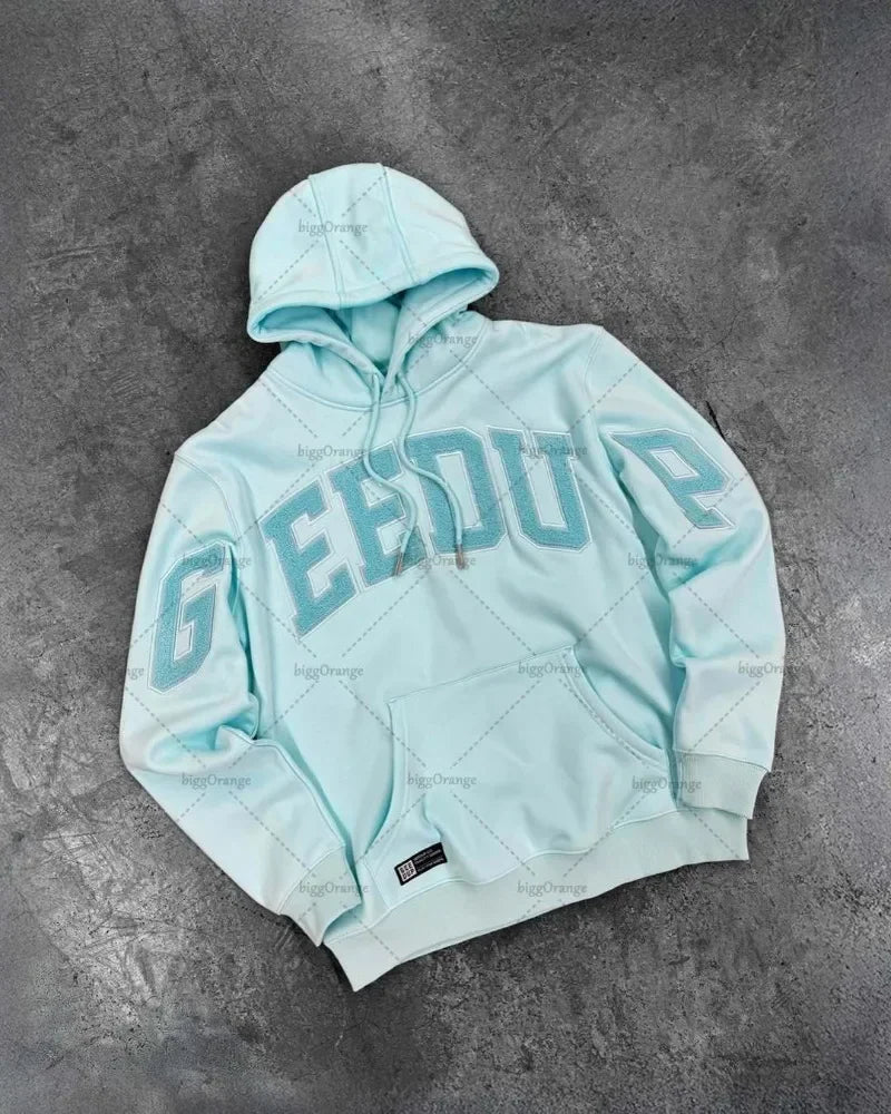 American Retro Letter Hoodie Y2K Clothes Mens Womens Harajuku Hip Hop Graphic Print Oversized Hoodie Pullover Sweatshirt Jacket