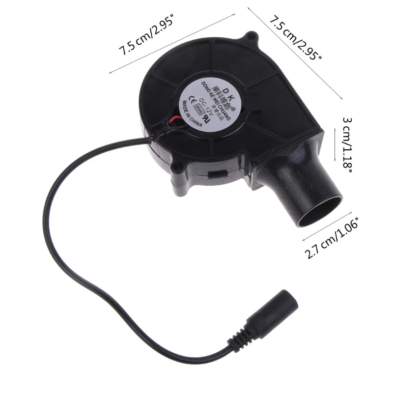 090D US/EU Plug BBQ Fan Air Blower 12V Large 110V 220V Powered Fan Variable Speed Controller Barbecue Tool