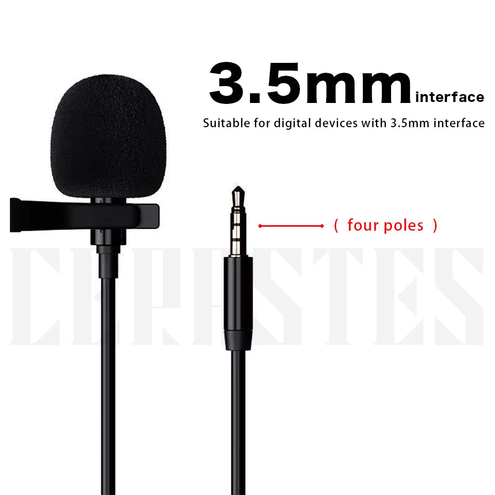 High Fidelity External Microphone Sport Camera Action Camera type-c Micro USB Connector Cable Length 1.5M