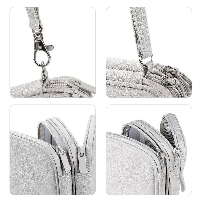 Portable Double Layer Travel Portable Digital Product Storage Bag USB Data Cable Manager Earphones Mobile Power Storage Bag 1pcs