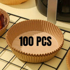 Air Fryer Paper Liners Disposable Oil-Proof Waterproof Baking Paper Round Square And Rectangle Parchment Kitchen Party Supplies