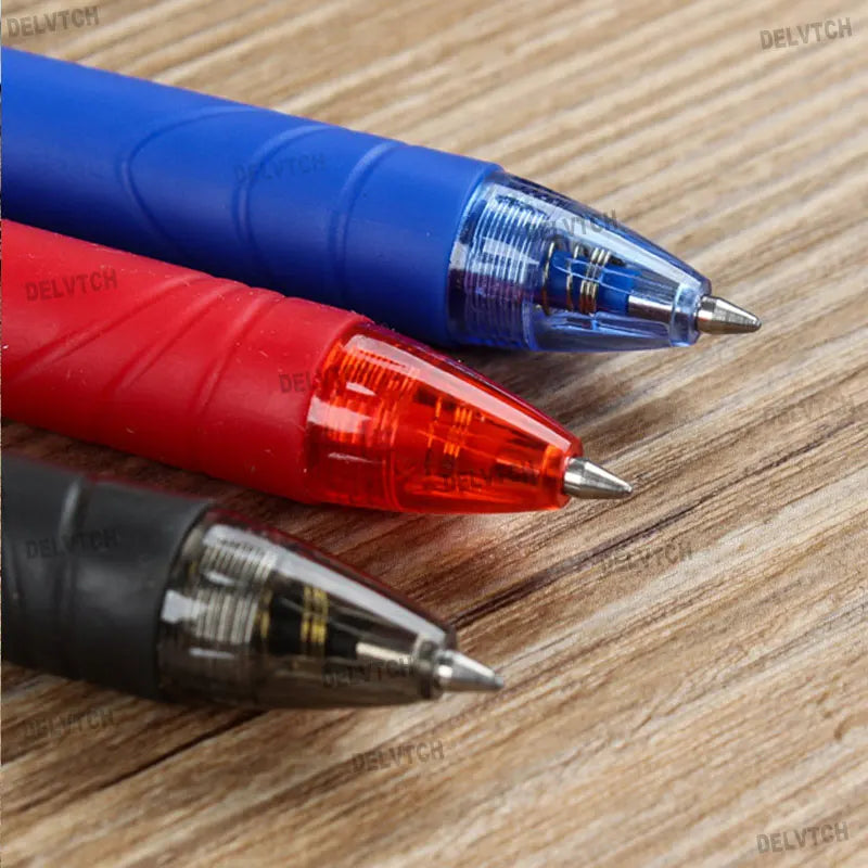 4Pcs/Set 0.7mm Erasable Gel Pen Retractable Handle Office School Writing Stationery Blue Black Red Ink Cartridge Refill Rods