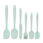6 Pcs/Set Silicone Spatula Set Food Grade Non Stick Heat Resistant Spatulas Turner for Cooking Baking Mixing Baking Tools
