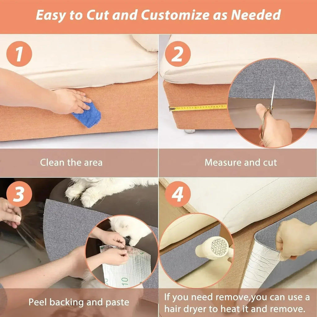 Anti Cat Scratcher Sofa Tape Scratching Post Sofa Protection Artifact Self-adhesive Carpet Cats Scratch Board Cat Toys