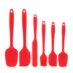 6 Pcs/Set Silicone Spatula Set Food Grade Non Stick Heat Resistant Spatulas Turner for Cooking Baking Mixing Baking Tools