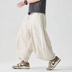 2025 Summer Wide Leg Pants Men sales Casual Pants Japanese Styles Samurai Costume Harun Pants Men Lantern Trousers Sweatpants